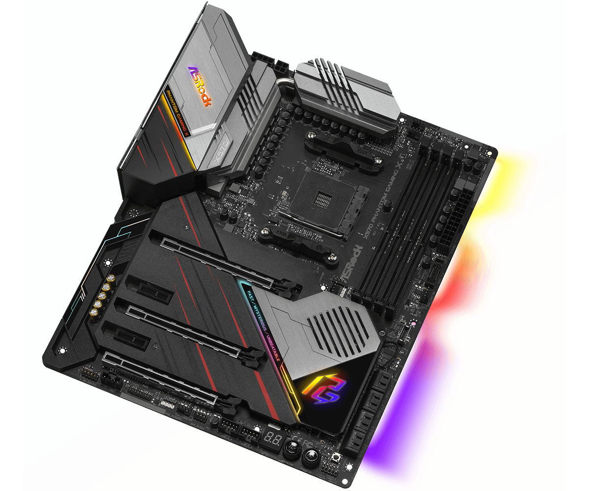 ASRock X570 Phantom Gaming X Supports AMD AM4 Socket Ryzen™ 2000, 3000, 4000 G-Series, 5000 and 5000 G-Series Desktop