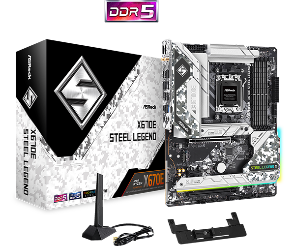 ASRock X670E Steel Legend Support AMD AM5 RYZEN 7000 Series Motherboard