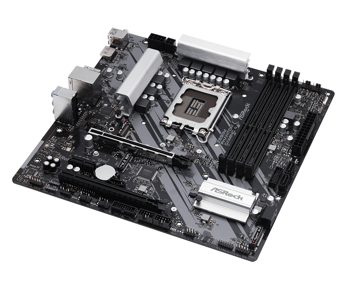 ASRock Z690M Phantom Gaming 4 Supports 13th Gen & 12th Gen and next gen Intel® Core™ Processors (LGA1700), Supports DDR4 4800MHz (OC)