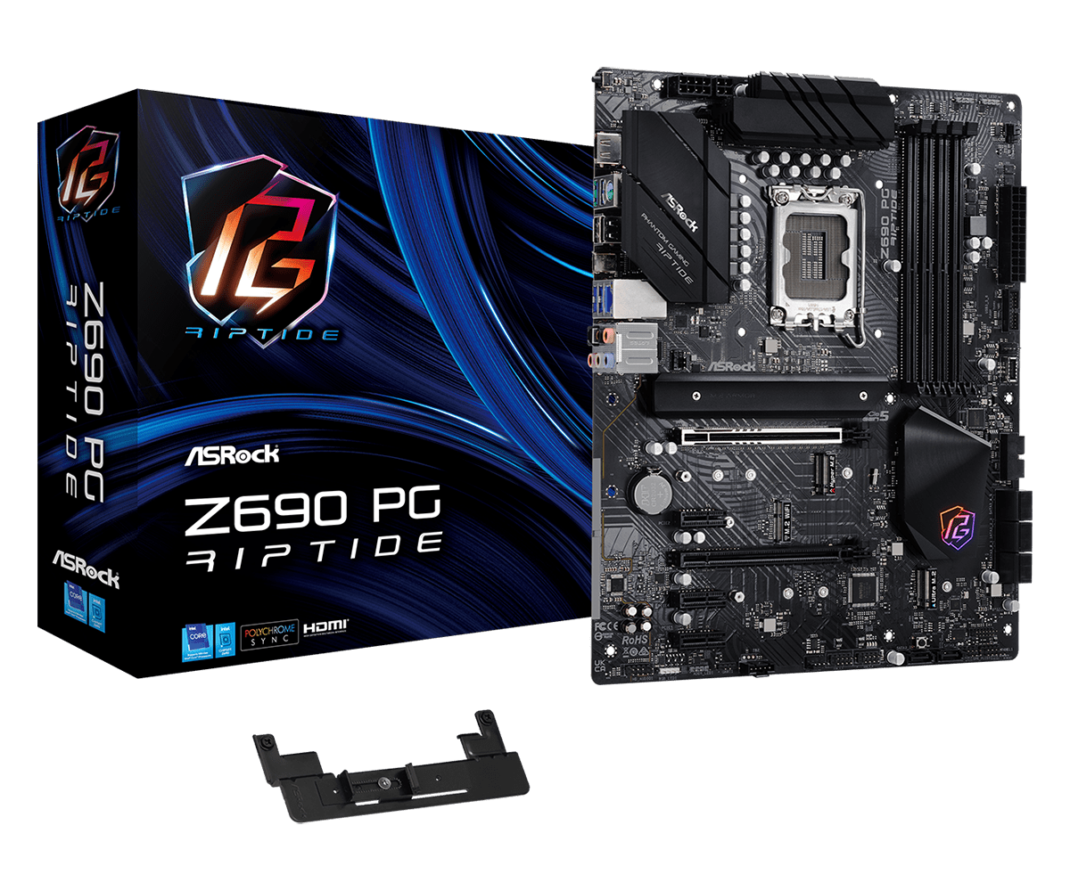ASRock Z690 PG Riptide Supports 13th Gen & 12th Gen and next gen Intel® Core™ Processors (LGA1700),Supports DDR4 4800MHz (OC)