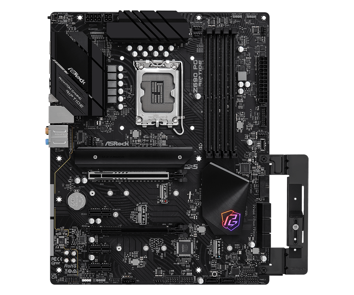 ASRock Z690 PG Riptide Supports 13th Gen & 12th Gen and next gen Intel® Core™ Processors (LGA1700),Supports DDR4 4800MHz (OC)