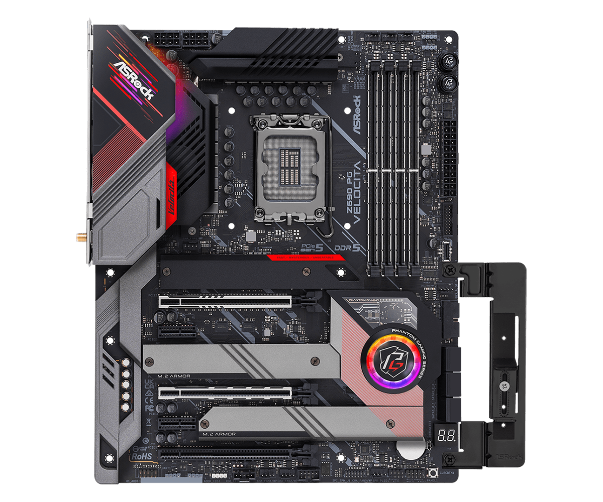 ASRock Z690 PG Velocita Supports 13th Gen & 12th Gen and next gen Intel® Core™ Processors (LGA1700) and DDR5 6400MHz (OC)