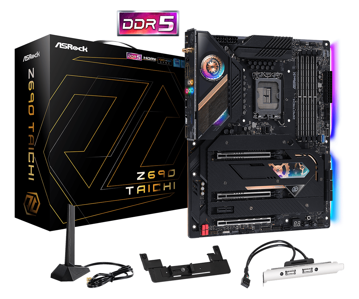 ASRock Z690 Taichi Supports 13th Gen & 12th Gen and next gen Intel® Core™ Processors and DDR5 6400MHz (OC)