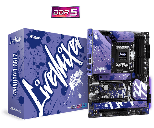 ASRock Z790 LiveMixer Supports 13th Gen & 12th Gen and next gen Intel® Core™ Processors