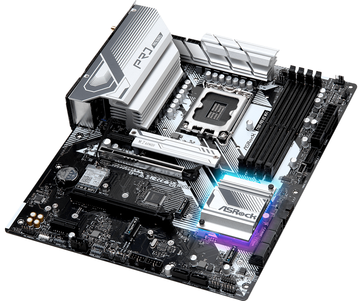 ASRock Z790 Pro RS WiFi Supports 13th Gen & 12th Gen and next gen Intel® Core™ Processors