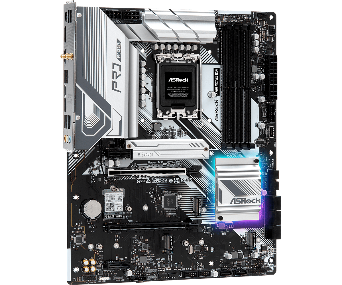 ASRock Z790 Pro RS WiFi Supports 13th Gen & 12th Gen and next gen Intel® Core™ Processors
