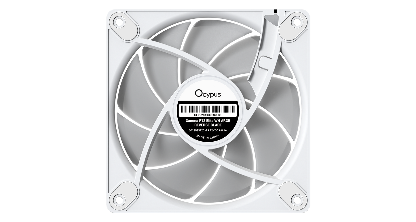 OCYPUS GAMMA F12 ELITE BLACK/WHITE ARGB REVERSE BLADE 3 IN 1