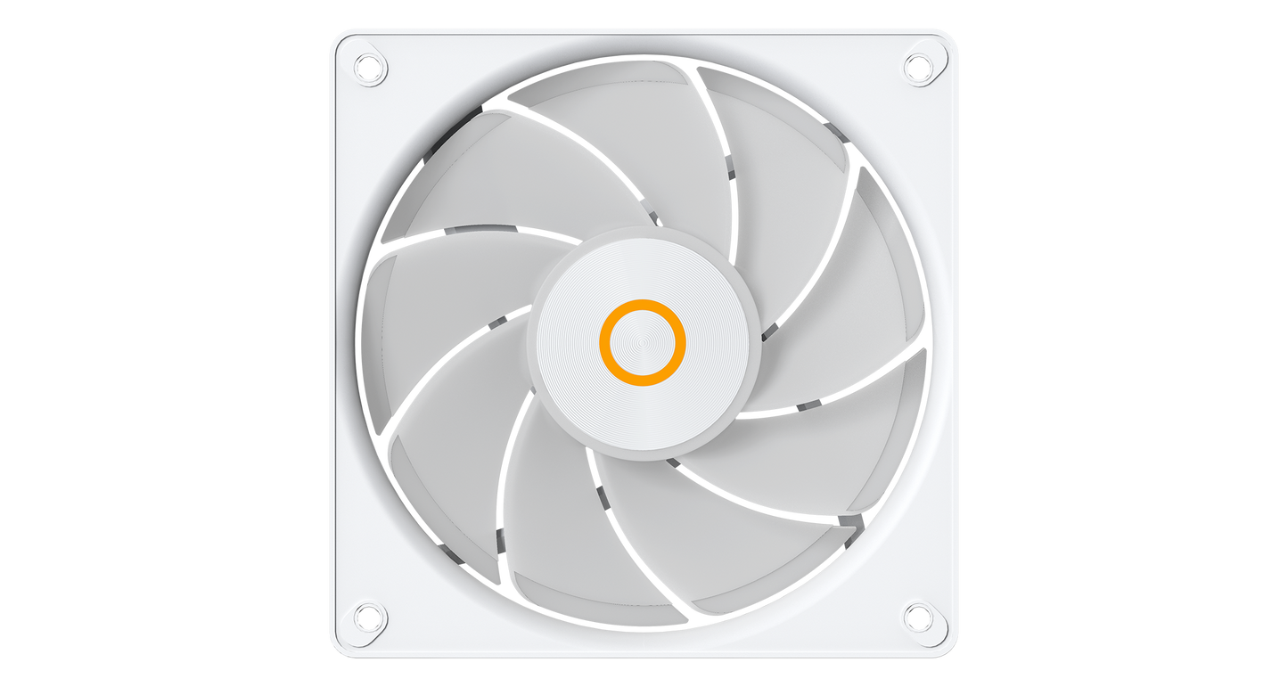 OCYPUS GAMMA F12 ELITE BLACK/WHITE ARGB REVERSE BLADE SINGLE FAN