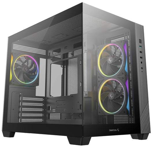 DEEPCOOL CG330 3F Micro-ATX Compact PC Case - Black