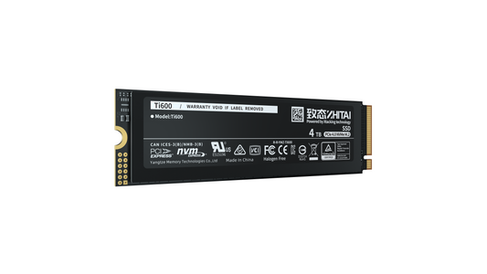 YMTC Zhitai Ti600 NVMe M.2 SSD - top view