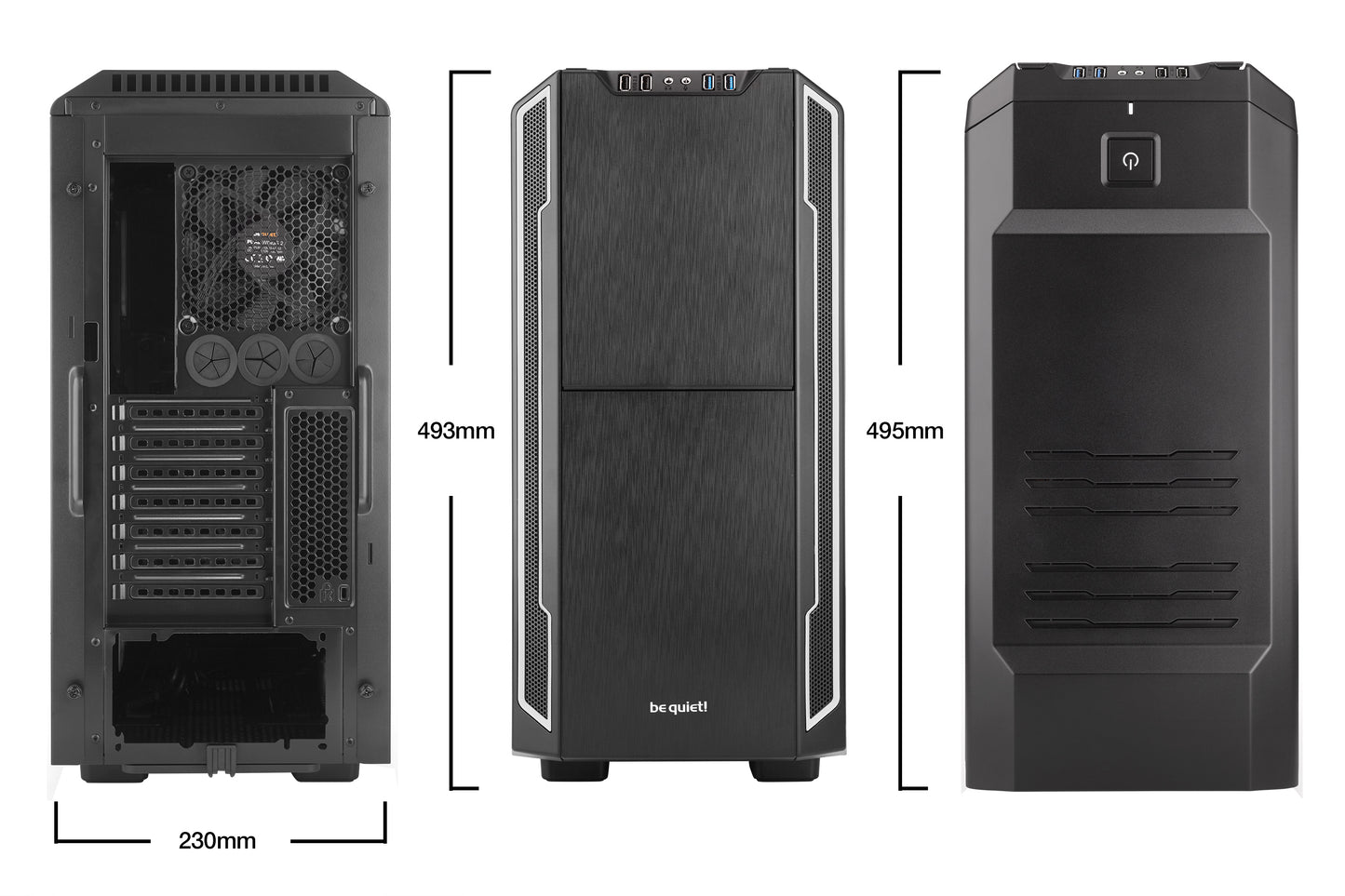 Be Quiet SILENT BASE 600 Window Silver Unique Performance and Usability (BGW07)