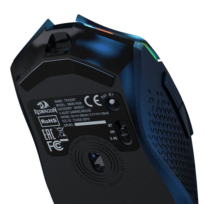 Redragon M693 Trident RGB Tri-Mode RGB Gaming Mouse - Black