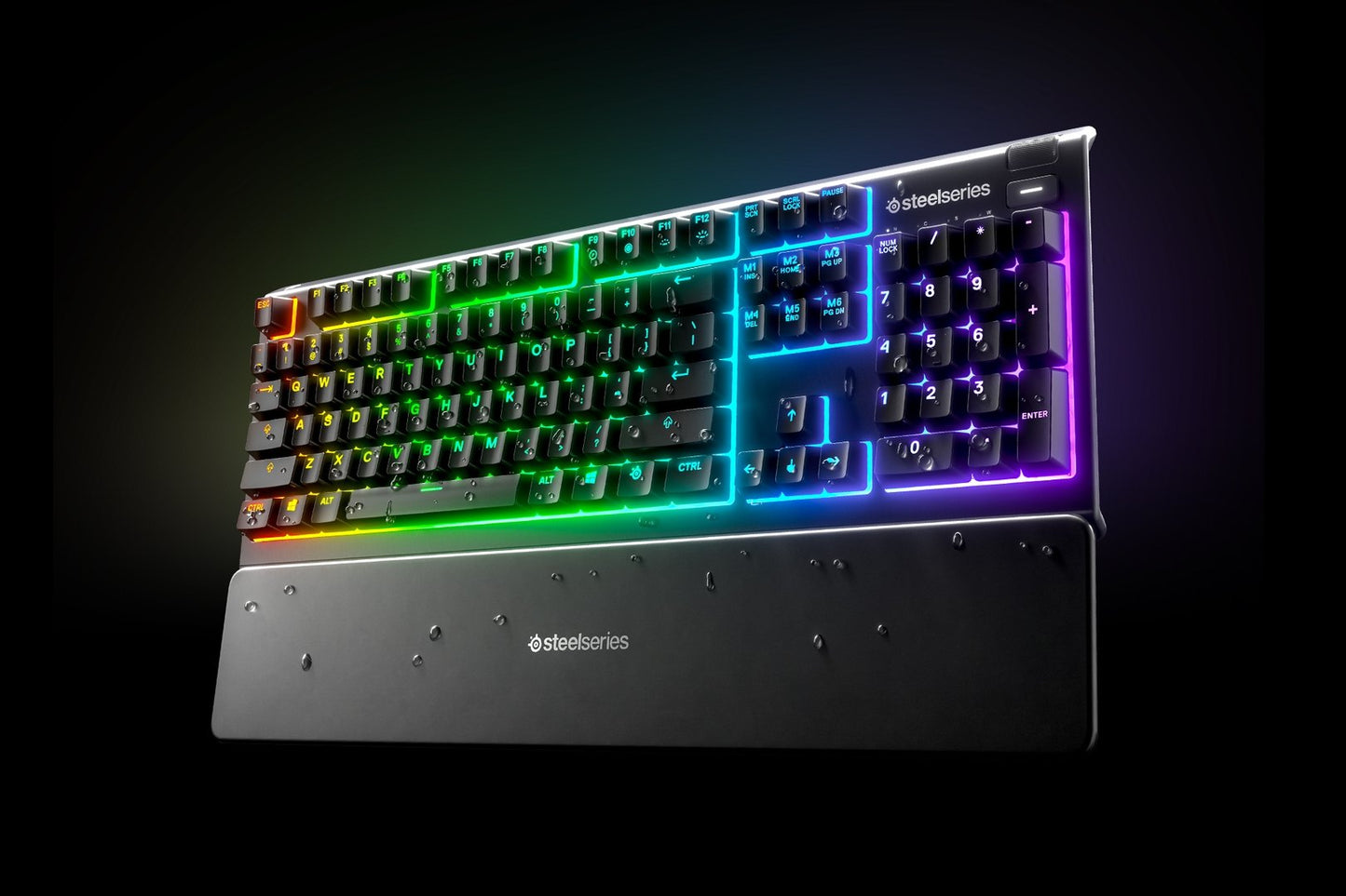 Steel Series APEX 3 Water Resistant Whisper Quiet Keyboard with RGB Lighting (64795)