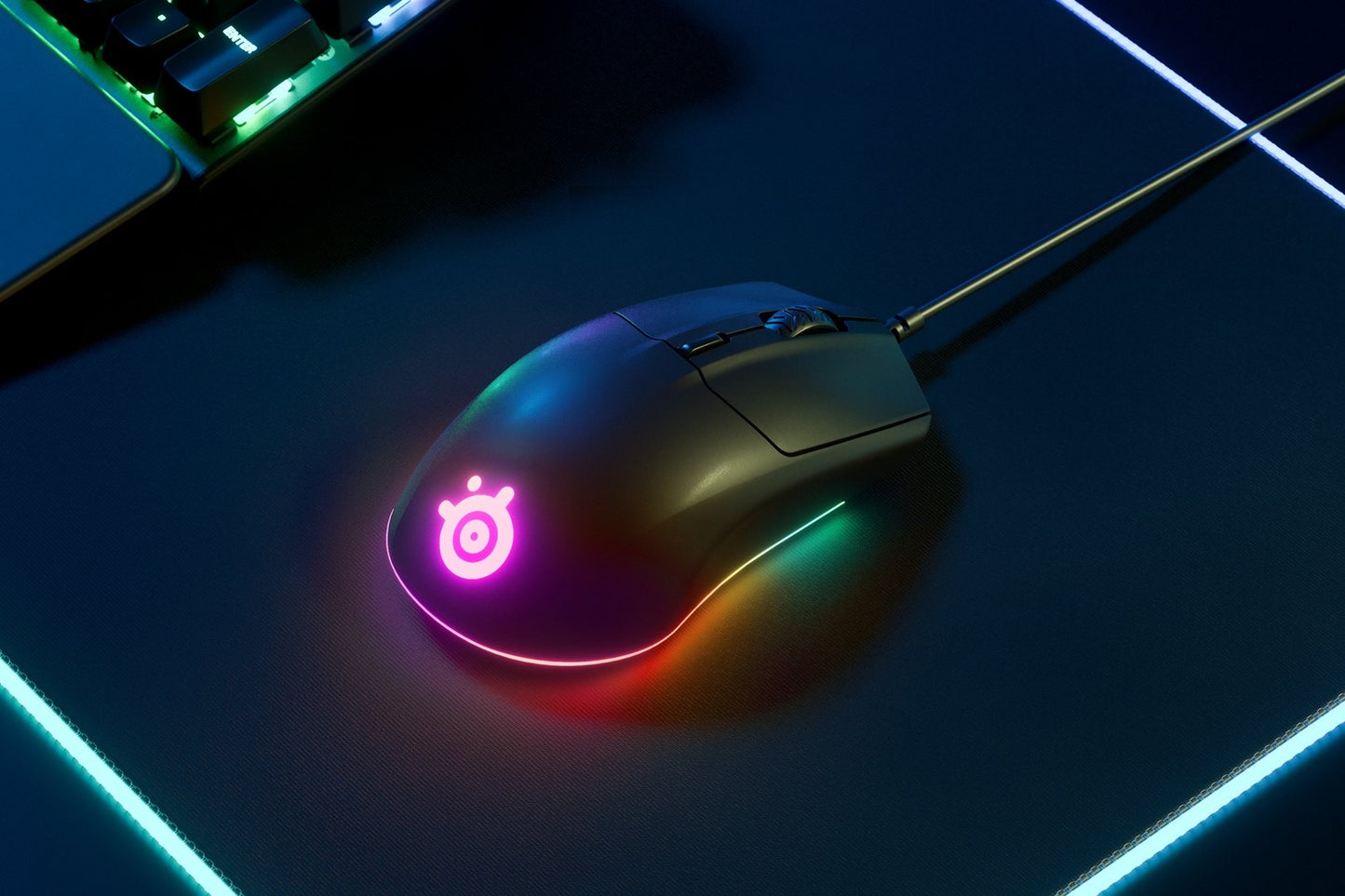Steel Series RIVAL 3 Wired Gaming Mouse with TrueMove Sensor and Prism Lighting (62513)