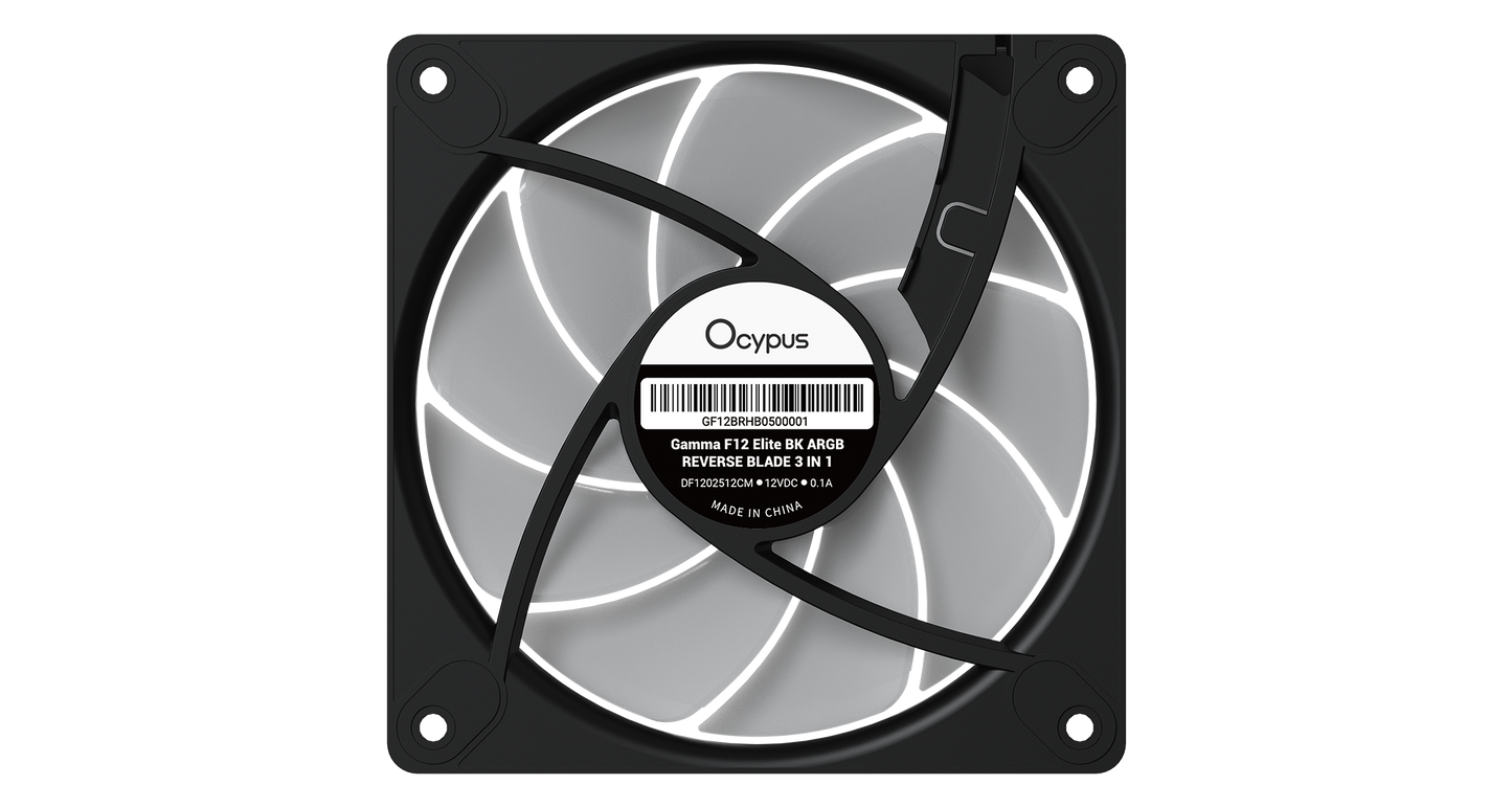 OCYPUS GAMMA F12 ELITE BLACK/WHITE ARGB REVERSE BLADE 3 IN 1