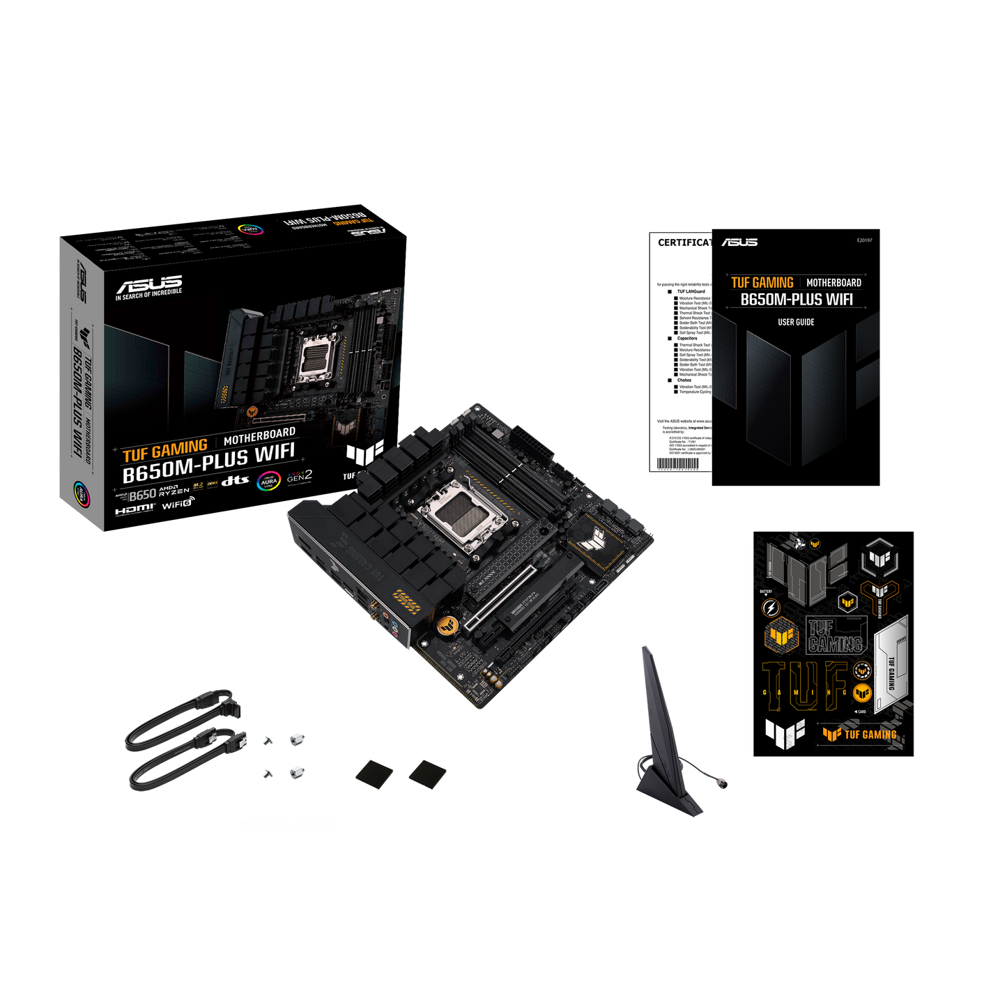 ASUS TUF GAMING B650M-PLUS WIFI AMD Socket AM5 for AMD Ryzen™ 7000 Series Desktop Processors,PCIe® 5.0 for graphics cards and M.2 storage