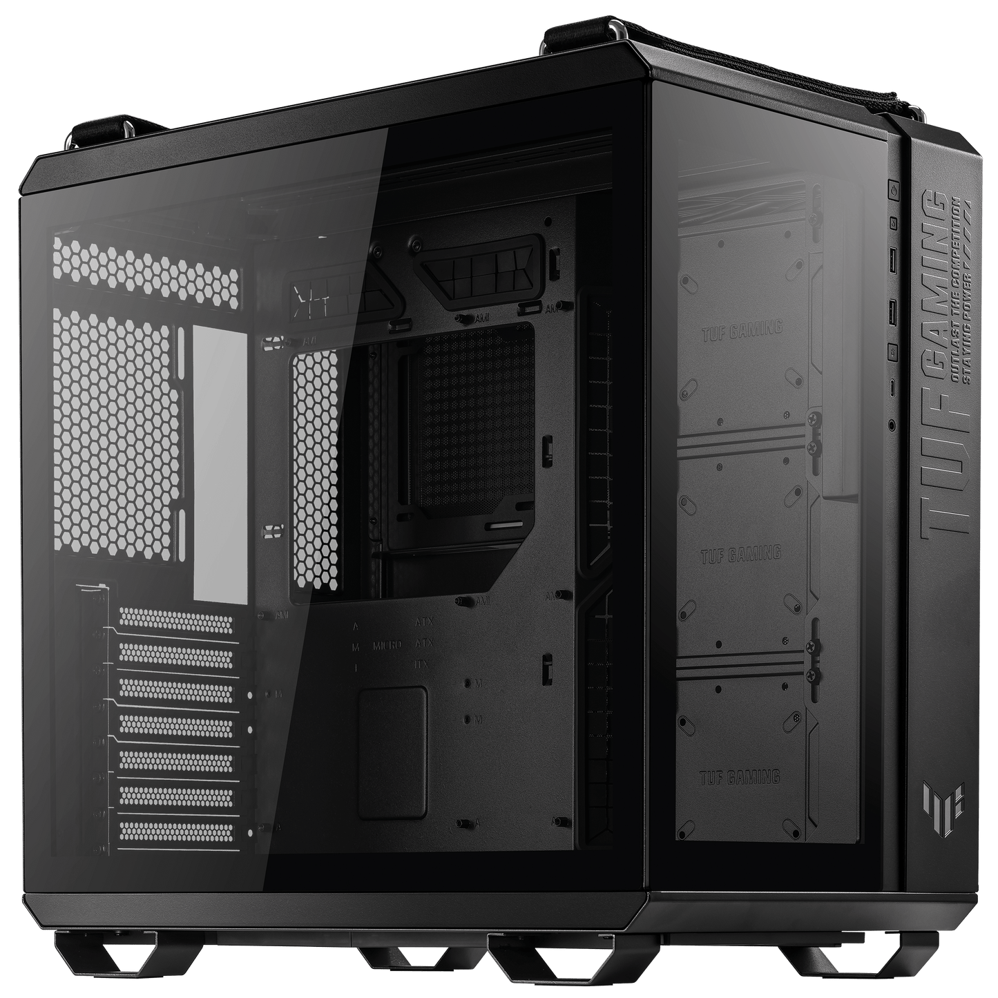ASUS TUF Gaming GT502 Dual Chamber Chassis,Front Panel High-Speed USB Type-C,Tool-Free Side Panels
