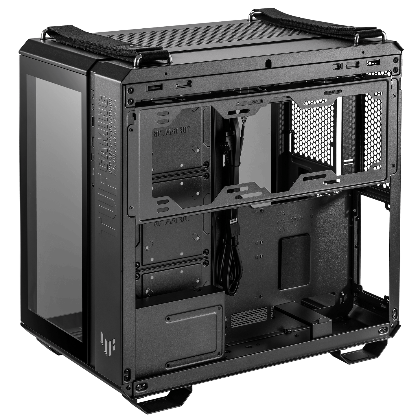 ASUS TUF Gaming GT502 Dual Chamber Chassis,Front Panel High-Speed USB Type-C,Tool-Free Side Panels