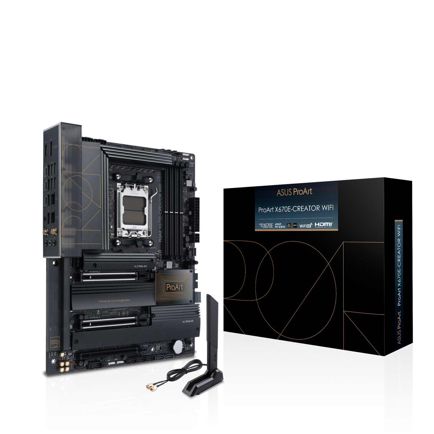 ASUS X670E-CREATOR WIFI, MD Socket AM5 for AMD Ryzen™ 7000 Series Desktop Processors* * Refer to www.asus.com for CPU support list