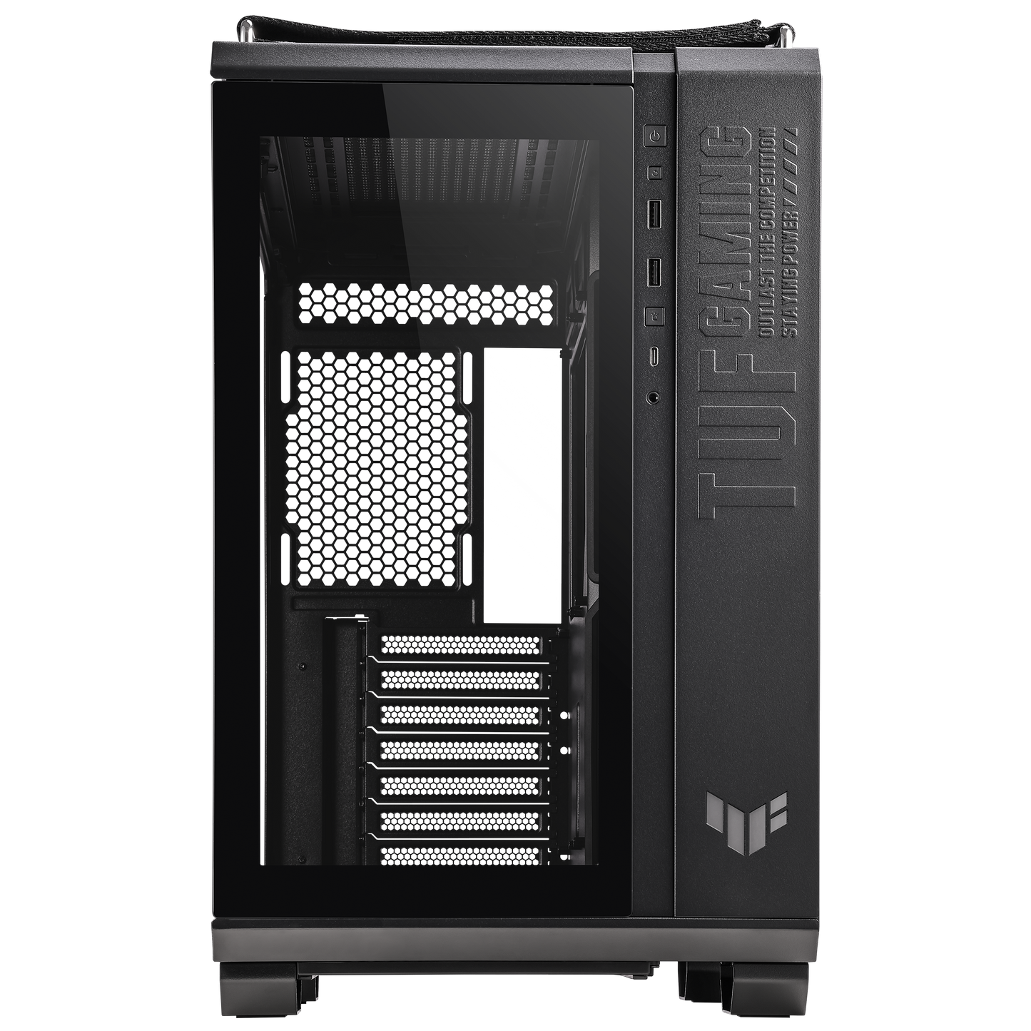 ASUS TUF Gaming GT502 Dual Chamber Chassis,Front Panel High-Speed USB Type-C,Tool-Free Side Panels