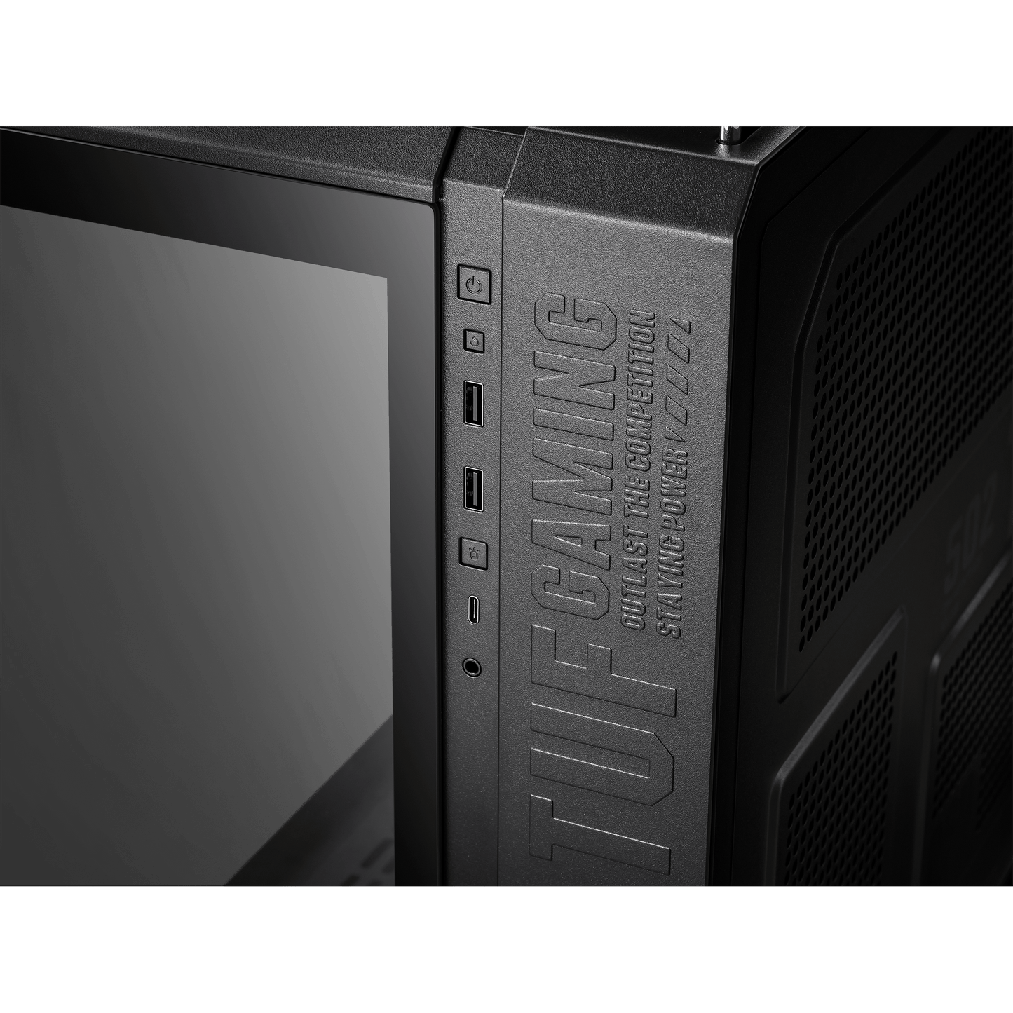 ASUS TUF Gaming GT502 Dual Chamber Chassis,Front Panel High-Speed USB Type-C,Tool-Free Side Panels