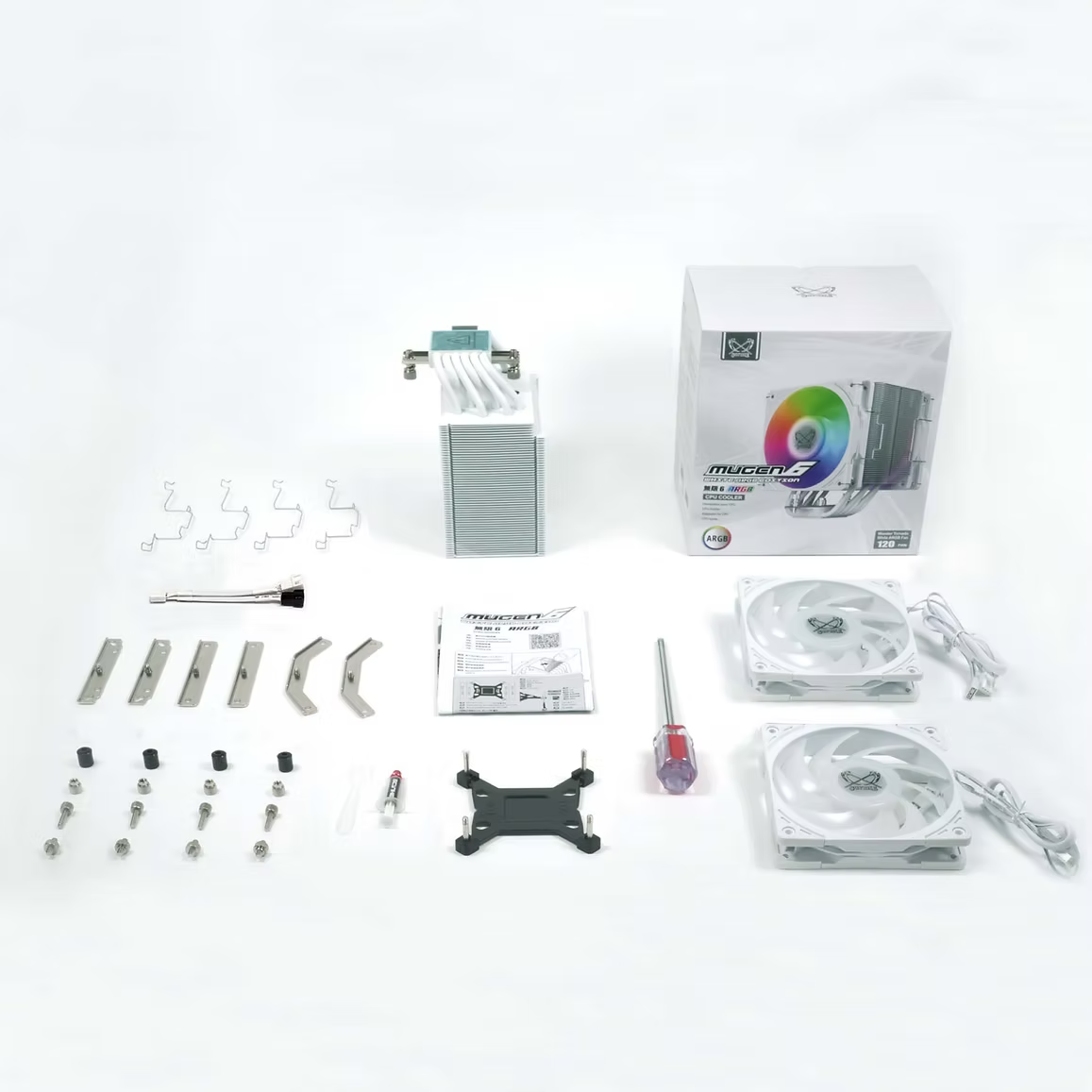 Scythe Mugen 6 Dual Fan aRGB, CPU Air Cooler - White