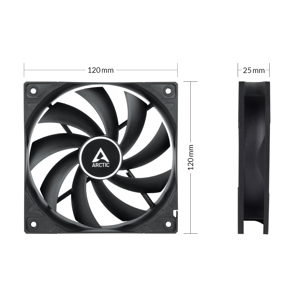Arctic F12 PWM PST CO 120mm PWM with PST Case Fan for Continuous Operation (ACFAN00210A)