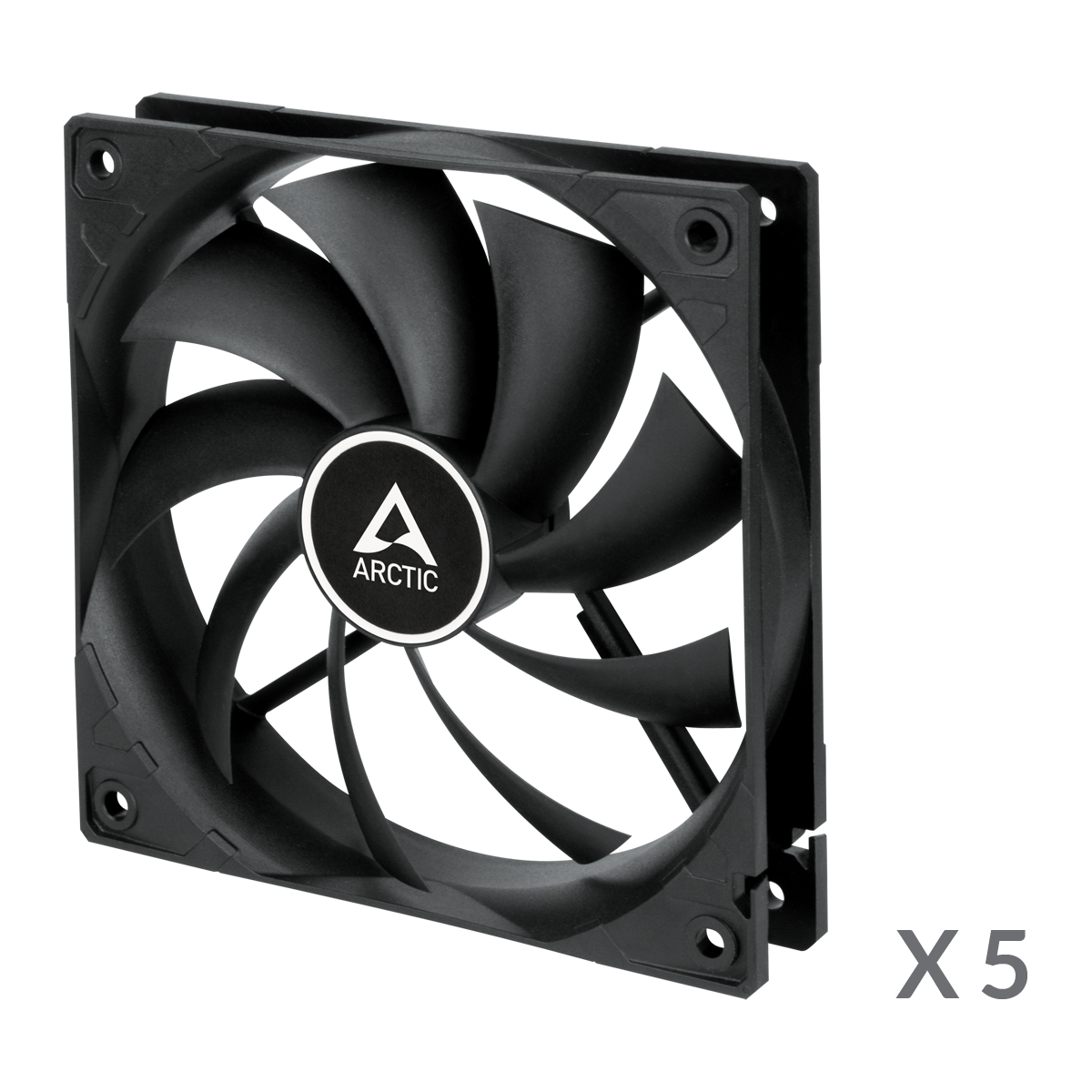 Arctic F12 120 mm Standard Case fan (Pack of 5 Value Pack) Low Noise, quiet motor, Fan Speed: 1350 RPM (ACFAN00248A)