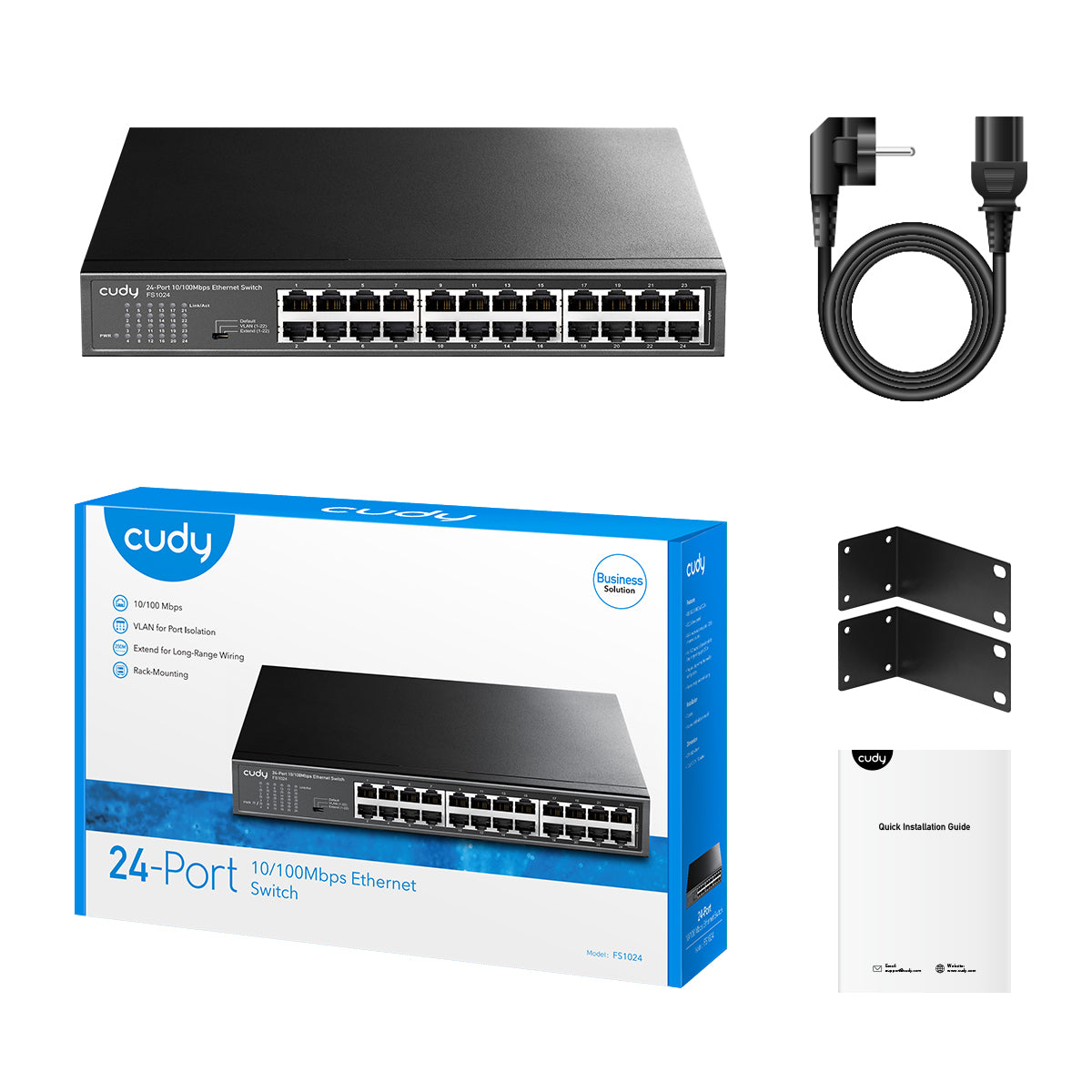 Cudy 24-Port 10/100 Mbps Metal Switch