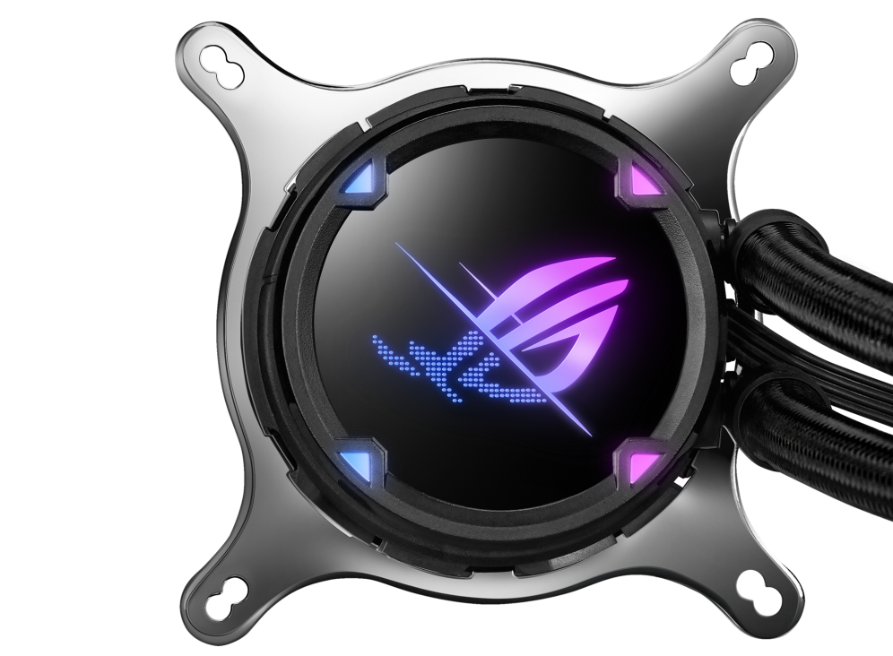 ASUS ROG Strix LC II 360 ARGB all-in-one liquid CPU cooler with Aura Sync, Intel® LGA 1150/1151/1155/1156/1200/2066 and AMD AM4/TR4 support and three ROG 120 mm addressable RGB radiator fans