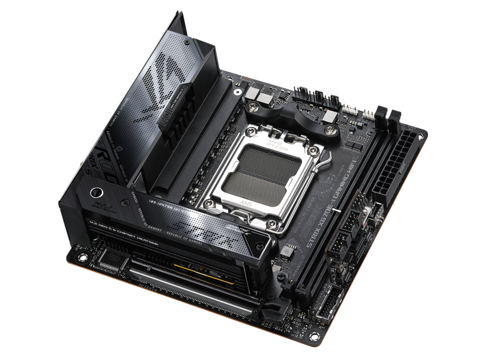 ASUS STRIX X670E-I GAMING WIFI, AMD Socket AM5 for AMD Ryzen™ 7000 Series Desktop ProcessorsPCIe 5.0, ROG FPS-II Card