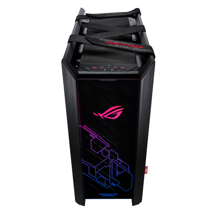 ASUS ROG Strix Helios RGB ATX/EATX mid-tower gaming case with tempered glass, aluminum frame, GPU braces, 420mm radiator support and Aura Sync