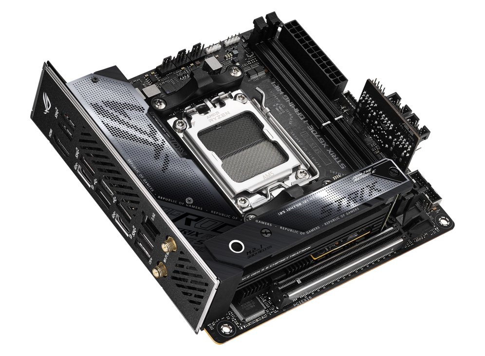 ASUS STRIX X670E-I GAMING WIFI, AMD Socket AM5 for AMD Ryzen™ 7000 Series Desktop ProcessorsPCIe 5.0, ROG FPS-II Card