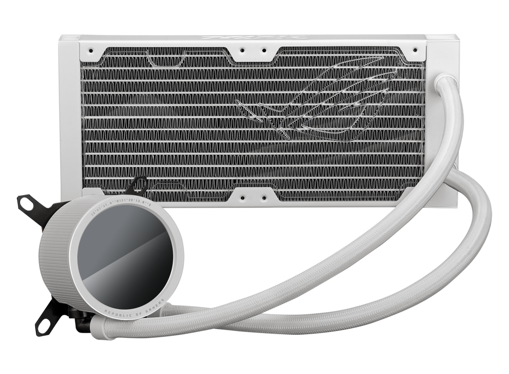 ASUS ROG RYUO III 240 ARGB WHITE EDITION, with Asetek 8th gen pump solution, Anime Matrix™ LED Display and ROG ARGB cooling fan