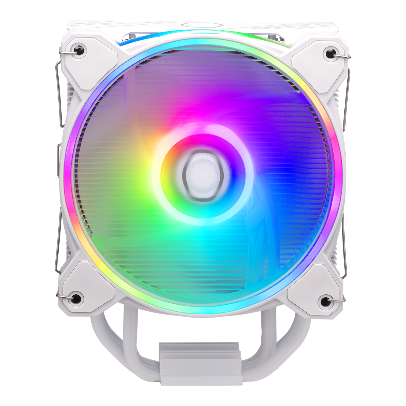 Cooler Master HYPER 212 HALO WHITE MF120 Halo² Fan, Dual Loop ARGB, Aluminum Top Cover, 4 Copper Heat Pipes, 154mm (H) for AMD Ryzen AM5/AM4, Intel LGA1700/1200 (RR-S4WW-20PA-R1)