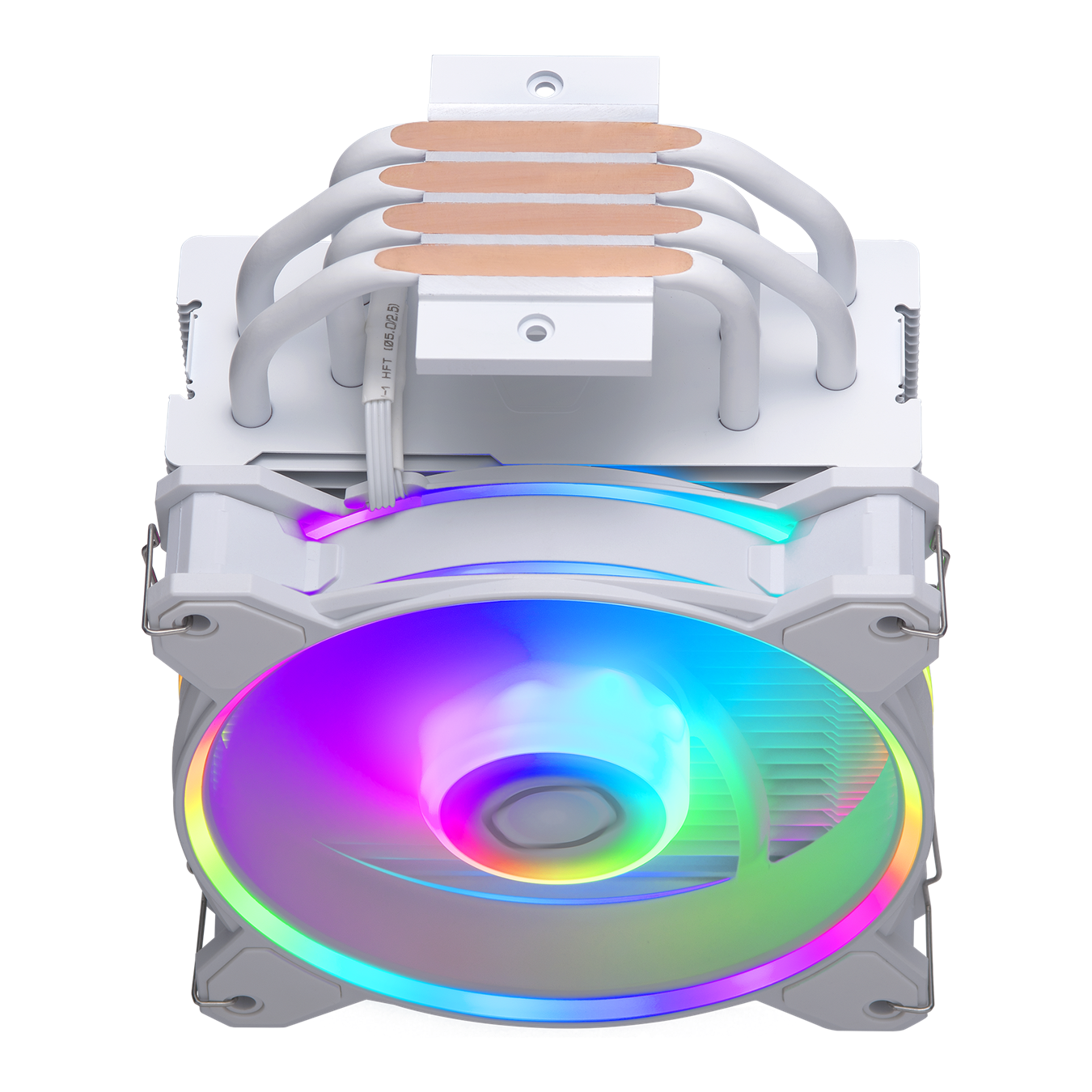 Cooler Master HYPER 212 HALO WHITE MF120 Halo² Fan, Dual Loop ARGB, Aluminum Top Cover, 4 Copper Heat Pipes, 154mm (H) for AMD Ryzen AM5/AM4, Intel LGA1700/1200 (RR-S4WW-20PA-R1)