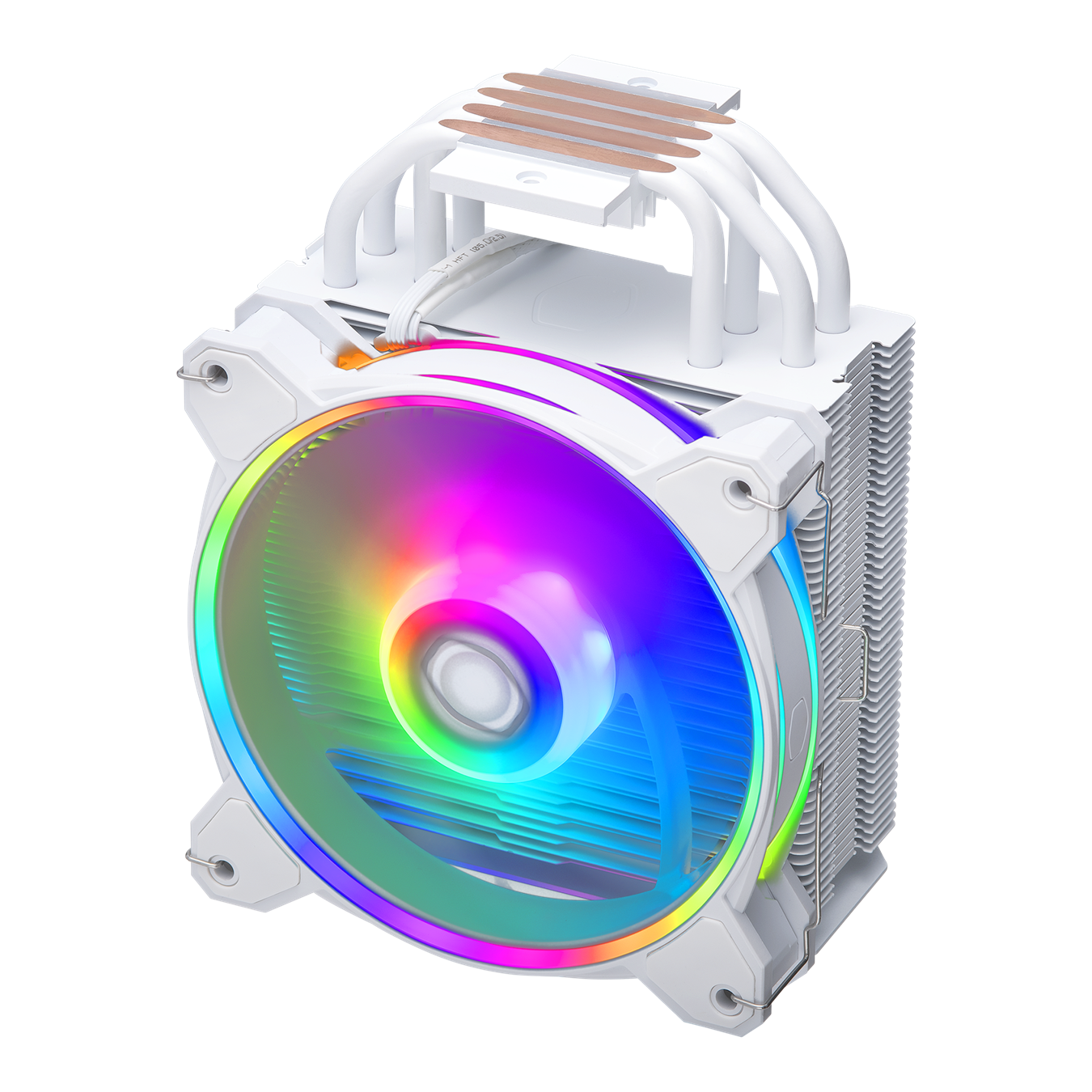 Cooler Master HYPER 212 HALO WHITE MF120 Halo² Fan, Dual Loop ARGB, Aluminum Top Cover, 4 Copper Heat Pipes, 154mm (H) for AMD Ryzen AM5/AM4, Intel LGA1700/1200 (RR-S4WW-20PA-R1)