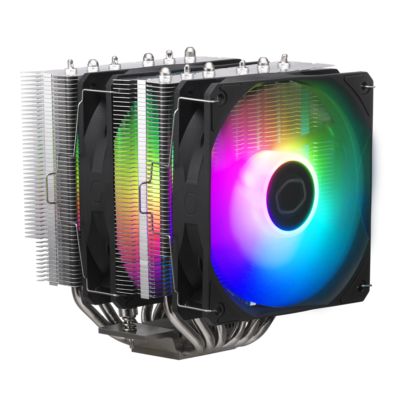 Cooler Master HYPER 620S Automatic ARGB, Controllable lighting, Dual tower heat sink, 6 nickel-plated heat pipes, Minimal height, High-performance Cryofuze (RR-D6NA-17PA-R1)