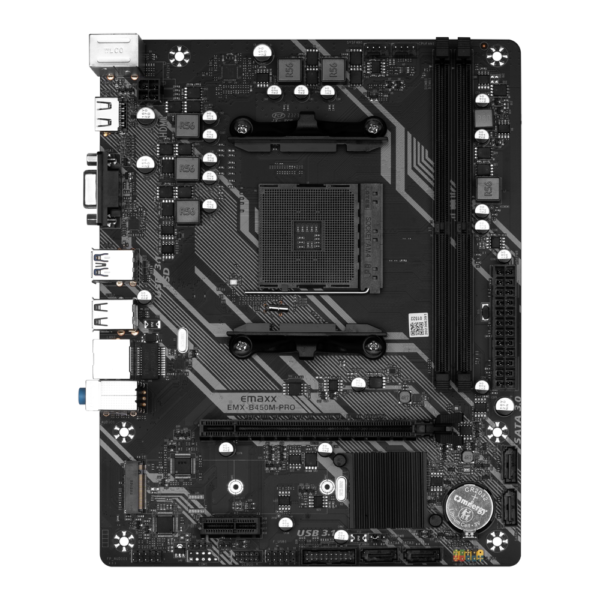 EMAXX EMX-B450M-PRO AMD Motherboard ® B450 Chipset,Socket AM4 Processor,Dual DDR4, 2*DIMM
