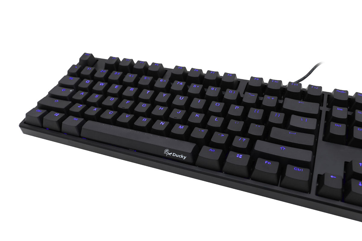 DUCKY One Blue LED Double Shot ABS Mechanical Keyboard Blue LED, Cherry MX Blue (DKON1508S-CUSADAAB1)