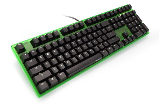 DUCKY One Green Translucent Case White LED Double Shot ABS Mechanical Keyboard Green Case, Cherry MX Blue (DKON1508S-CUSADAGW2)