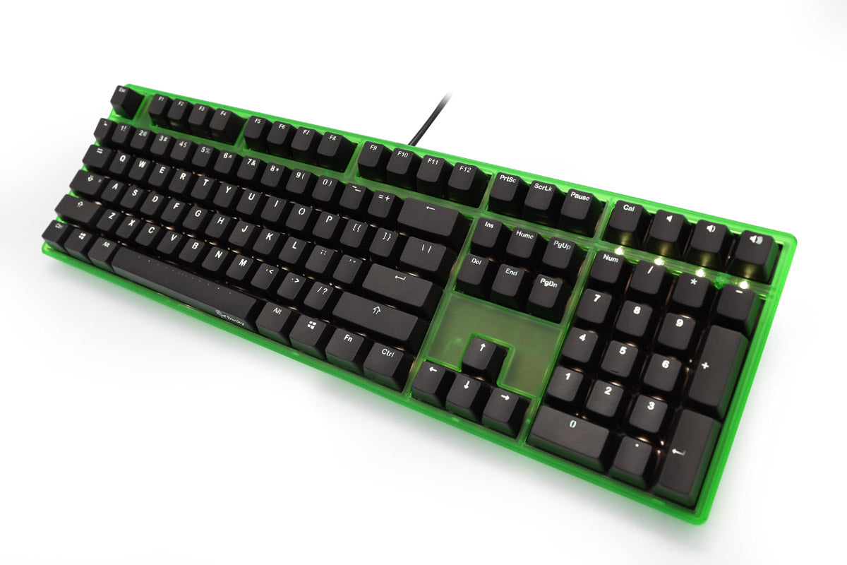 DUCKY One Green Translucent Case White LED Double Shot ABS Mechanical Keyboard Green Case, Cherry MX Brown (DKON1508S-BUSADAGW2)
