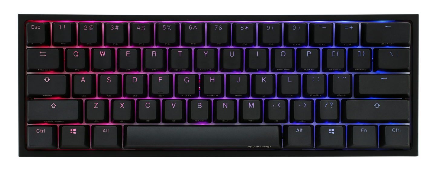 Ducky One 2 Mini v2 RGB LED 60% Double Shot PBT Mechanical Keyboard MX BROWN
