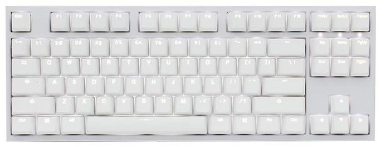 DUCKY One 2 White Case White LED TKL Double Shot PBT MX BROWN Mechanical Keyboard (DKON1887S-BUSPDWZW1)