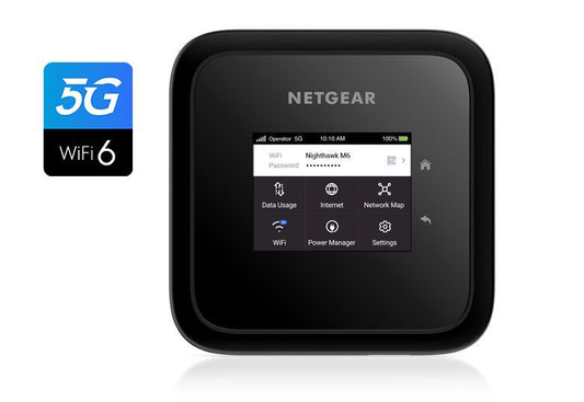NETGEAR Nighthawk M6 MR6150 5G Mobile Hotspot Router Unlocked, Up to 2.5Gbps, Certified with AT&T and T-Mobile (CC) (MR6150-100EUS)