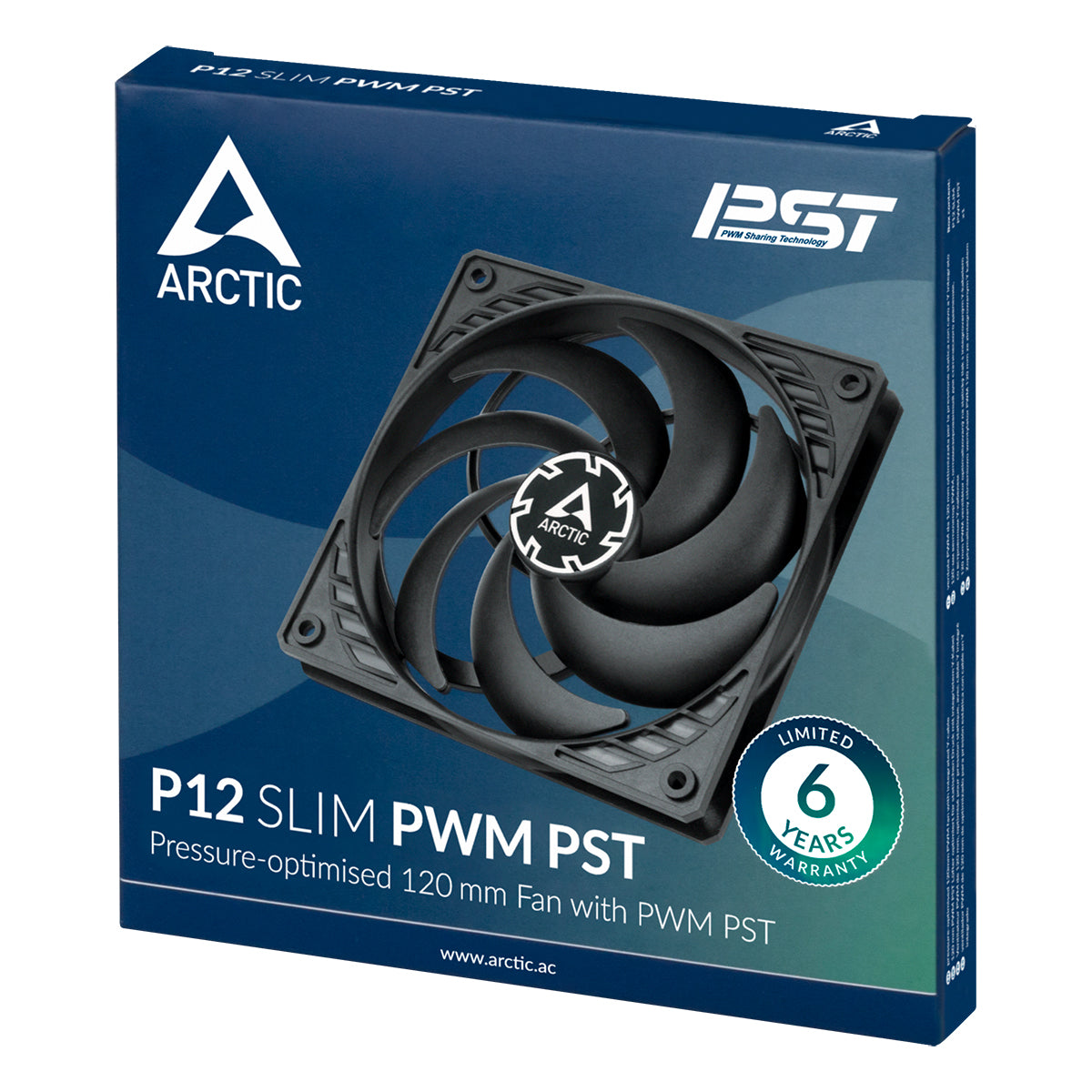 Arctic P12 Slim PWM PST Pressure-Optimised 120 mm PWM Fan with integrated Y-Cable