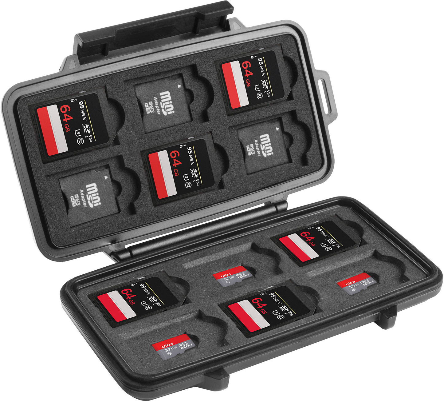 Pelican 0915 Micro Memory Card Case w/ Foam Black