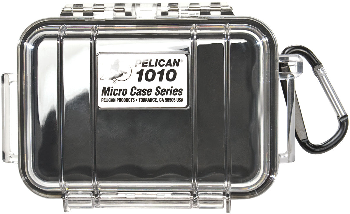 Pelican 1010 Micro Case Series Clear - Black/Red