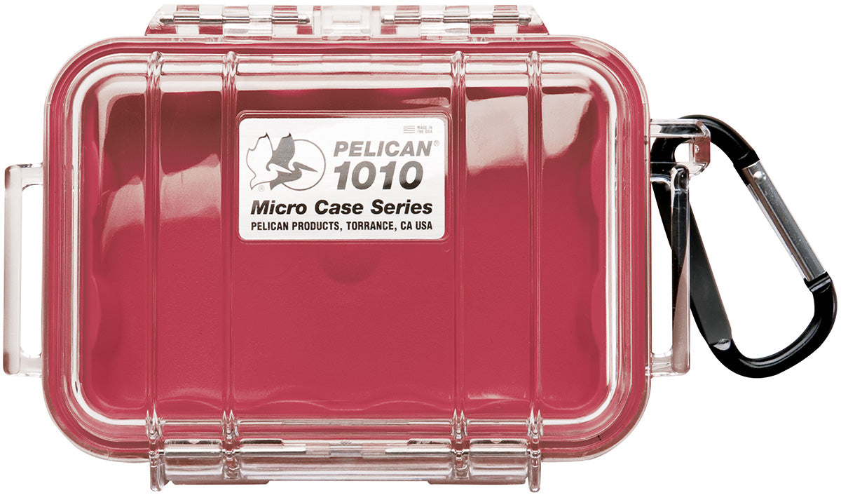 Pelican 1010 Micro Case Series Clear - Black/Red