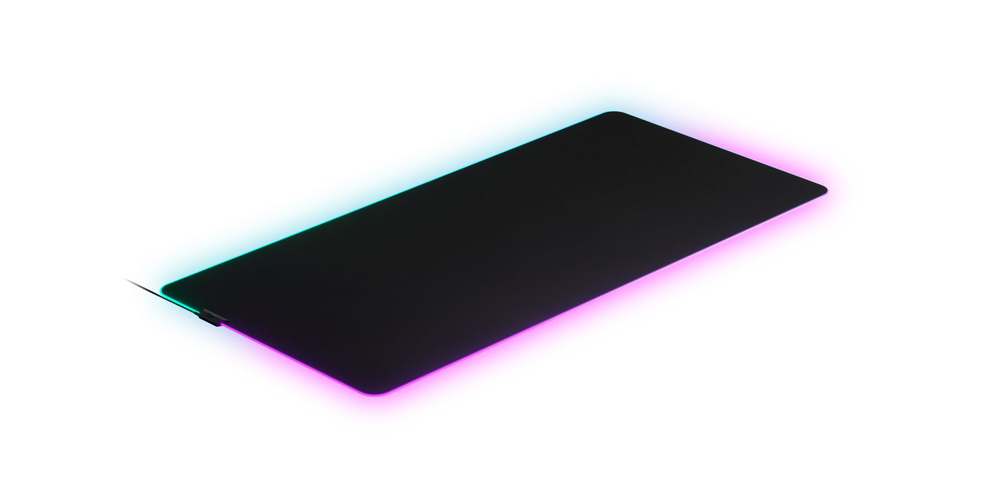 Steel Series QCK PRISM CLOTH Micro Woven Cloth Mousepad with Game-Enhancing Illumination XXL (63551)